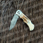 Damaškový zatvárací nôž – Bone & Horn