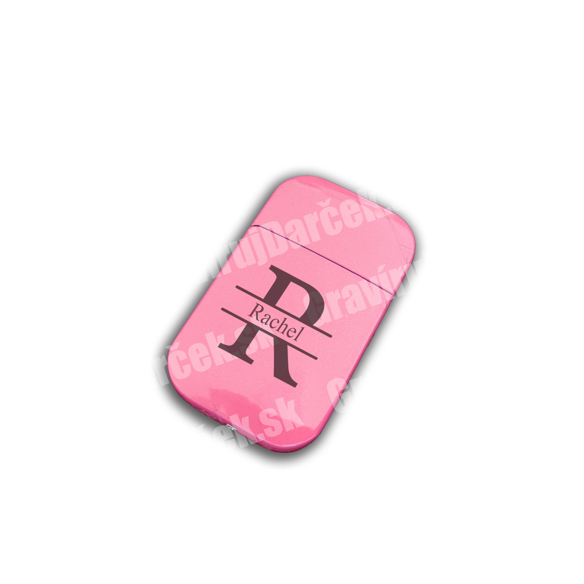 Ružový zapaľovač Jet Flame, gravírovaný