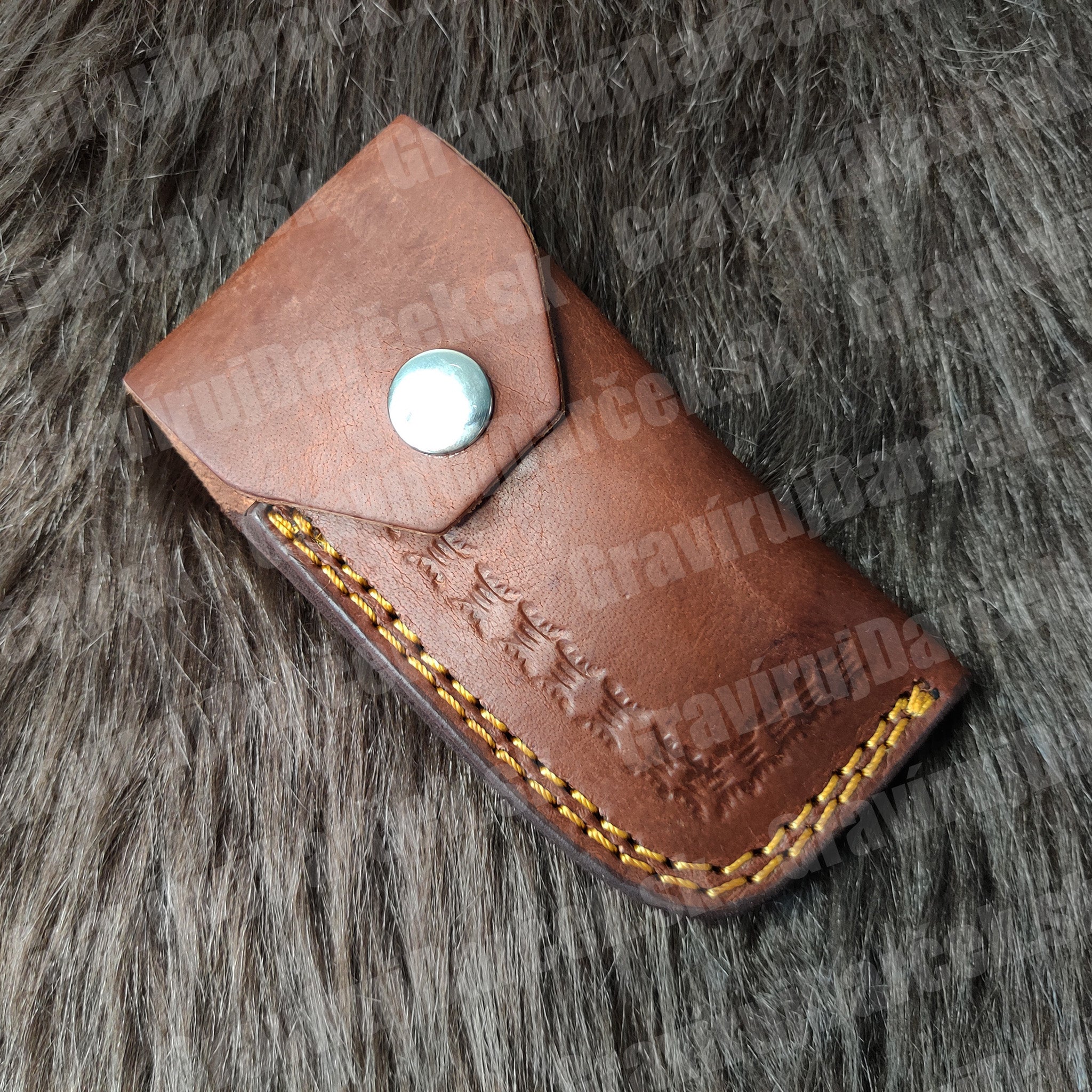 Damaškový zatvárací nôž – Orange Bone